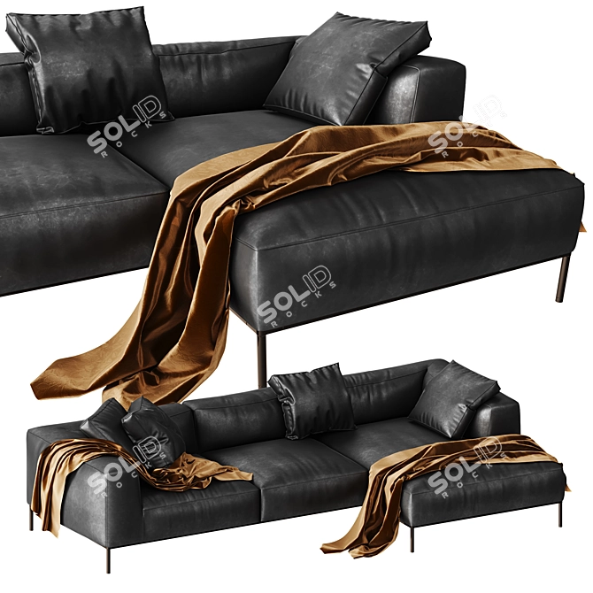 Frank Sofa: Stylish & Comfortable 3D model image 1