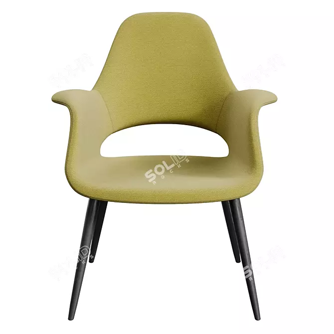 Vitra Organic Chair: Modern Elegance for Comfort 3D model image 1