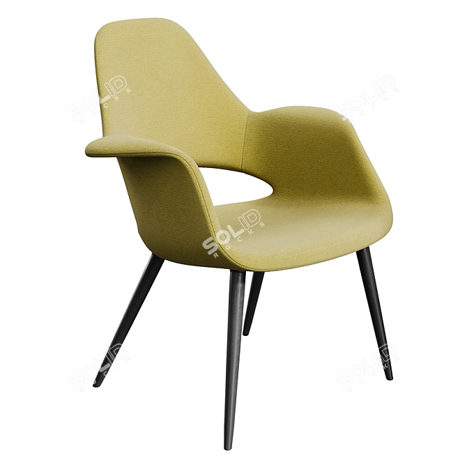 Vitra Organic Chair: Modern Elegance for Comfort 3D model image 3