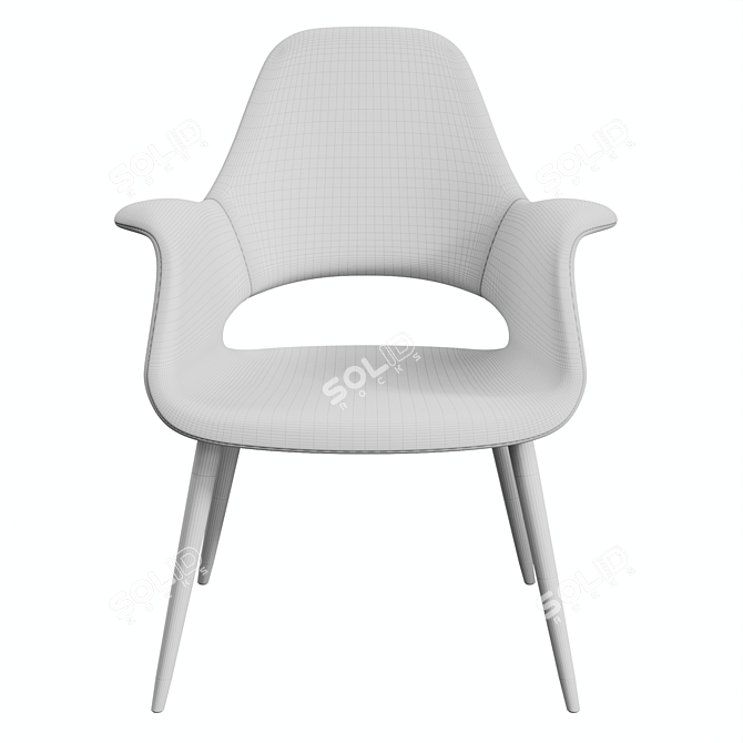 Vitra Organic Chair: Modern Elegance for Comfort 3D model image 4
