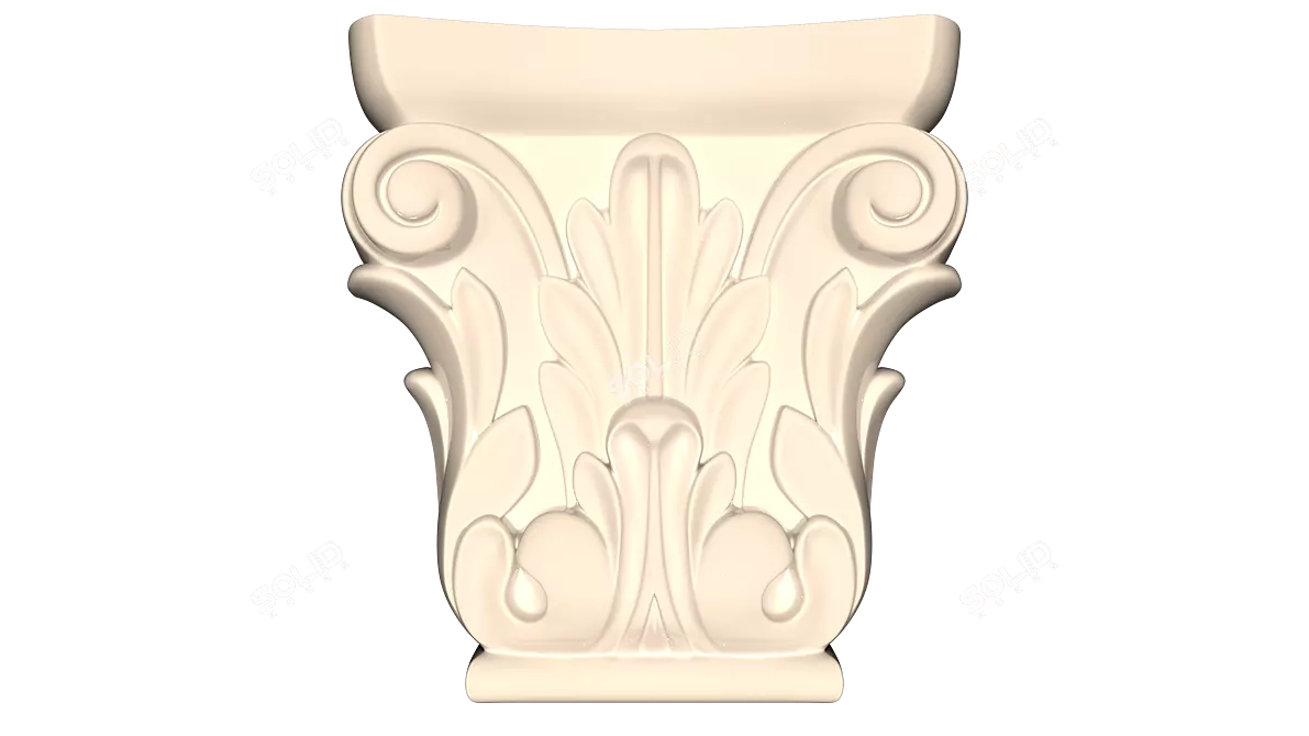 Handcrafted Kitchen Carved Bracket 3D model image 2