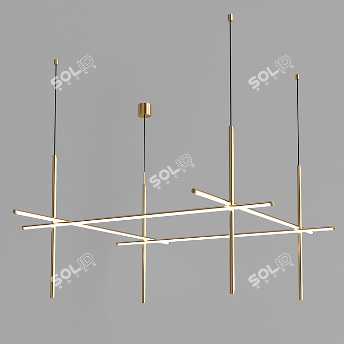 Modern LED Chandeliers: Coordinates Collection 3D model image 2