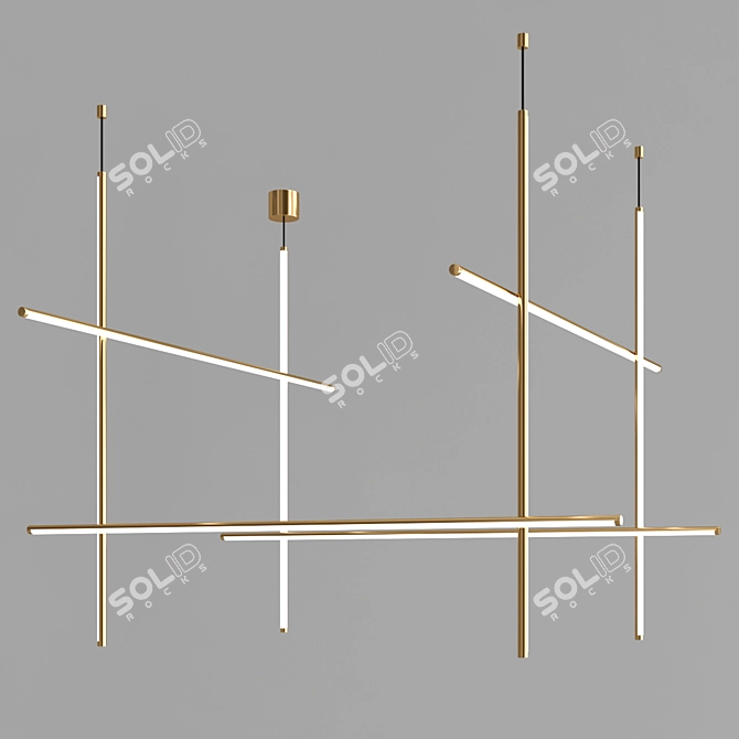 Modern LED Chandeliers: Coordinates Collection 3D model image 3
