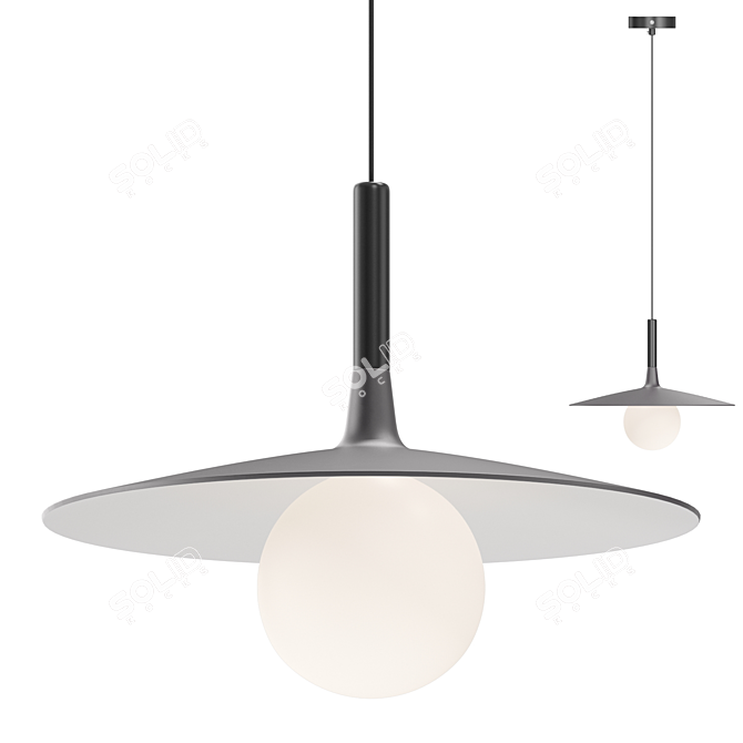 BOTEIN Pendant Lamp: Stylish Design, Matte Shade 3D model image 1