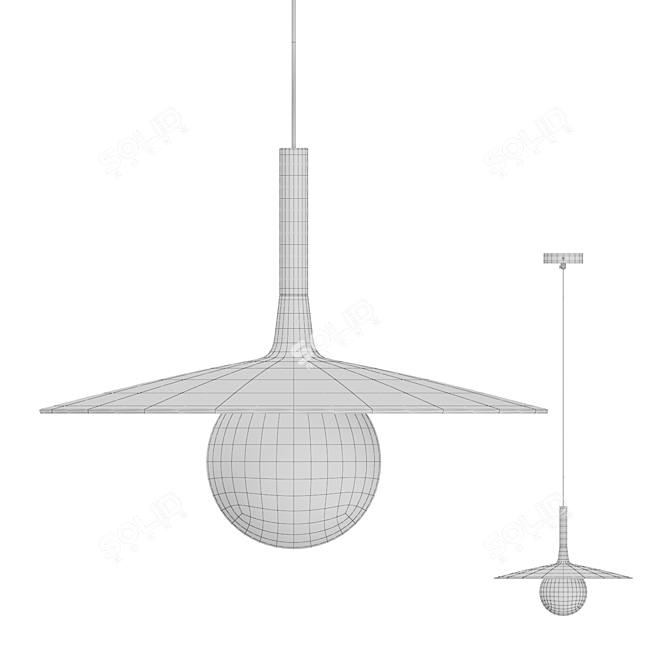 BOTEIN Pendant Lamp: Stylish Design, Matte Shade 3D model image 5