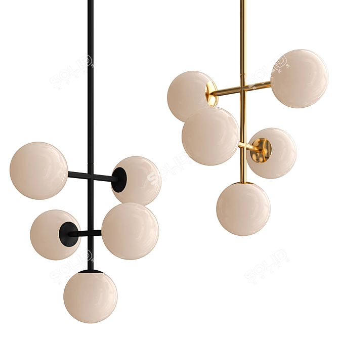 Nebula LED Chandelier: Illuminating Elegance 3D model image 1