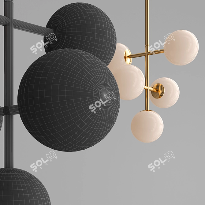 Nebula LED Chandelier: Illuminating Elegance 3D model image 2