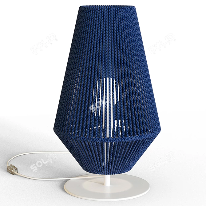 Handmade Wicker Table Lamps 3D model image 3