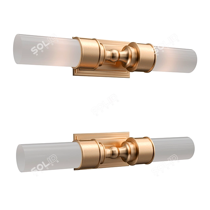 Sussex Double Tube Sconce - Sleek Wall Lighting Fixture 3D model image 1