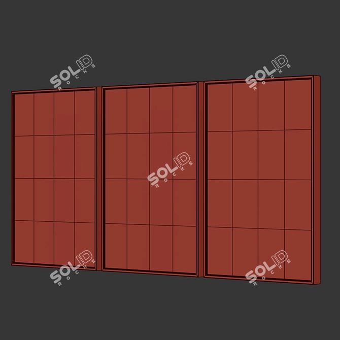 Elegant Frame Set: 5 Colors, 60x90 cm 3D model image 7