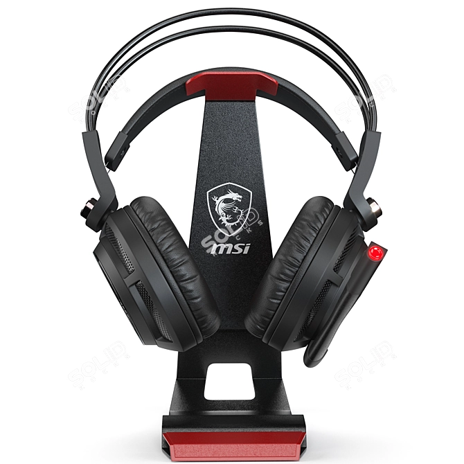 MSI DS502 Gaming Headset with HS01 Stand 3D model image 2