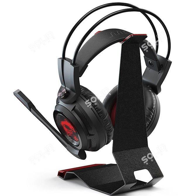 MSI DS502 Gaming Headset with HS01 Stand 3D model image 4