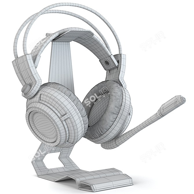 MSI DS502 Gaming Headset with HS01 Stand 3D model image 7