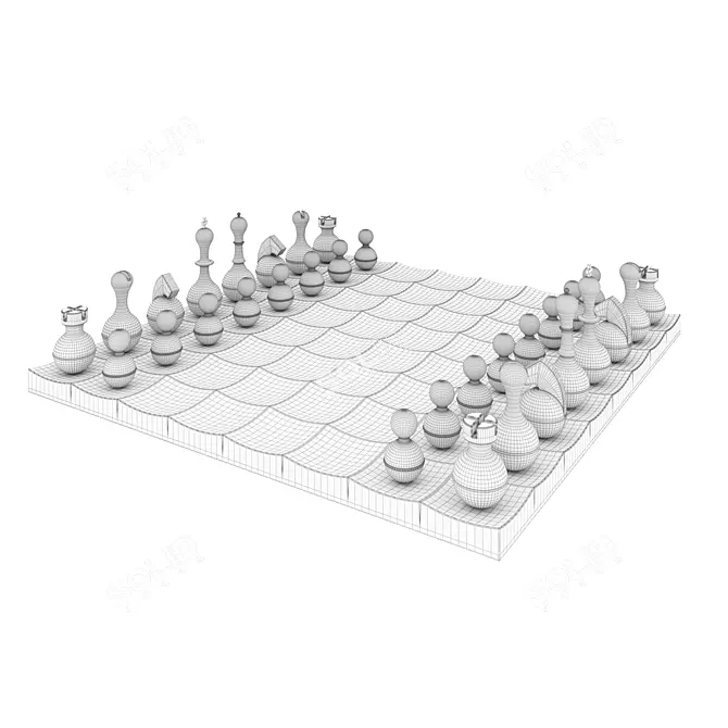 Wobble Chess: Fun and Swinging Game! 3D model image 2