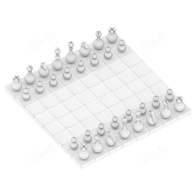 Wobble Chess: Fun and Swinging Game! 3D model image 5