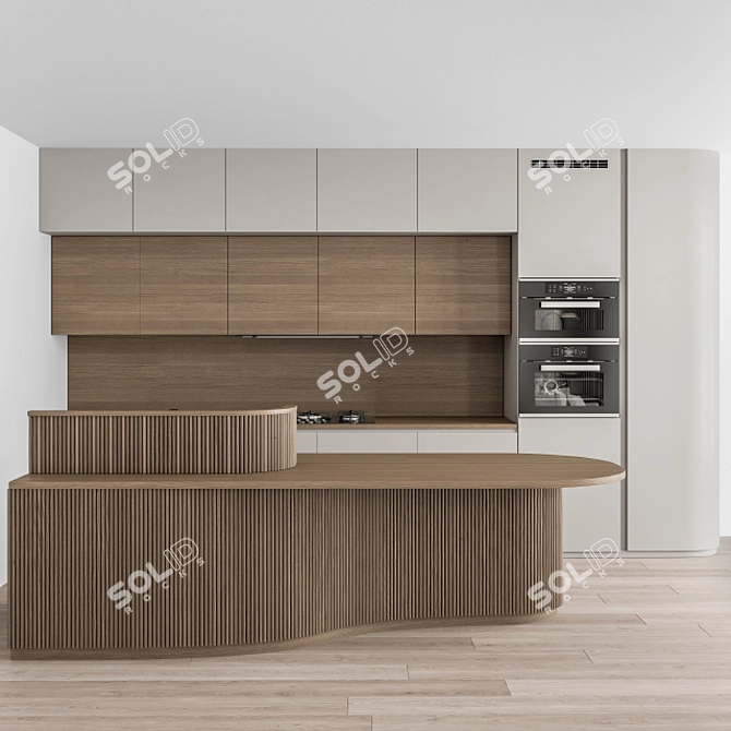 Modern Wood MDF 69 - Kitchen Masterpiece 3D model image 1