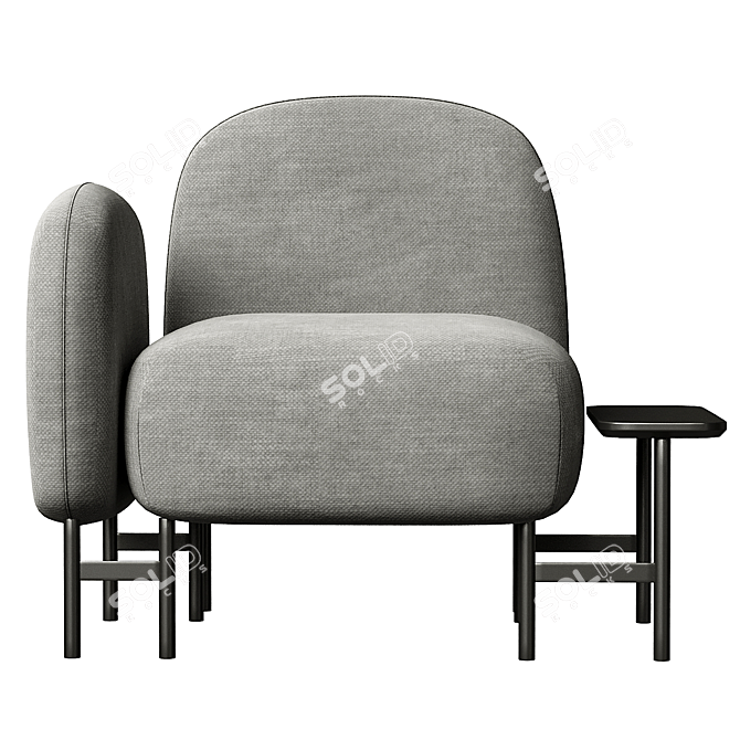 Comfort Oasis: ISOLE Armchair + Coffee Table 3D model image 2