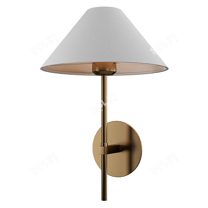 Modern Textile Shade Wall Sconce 3D model image 1