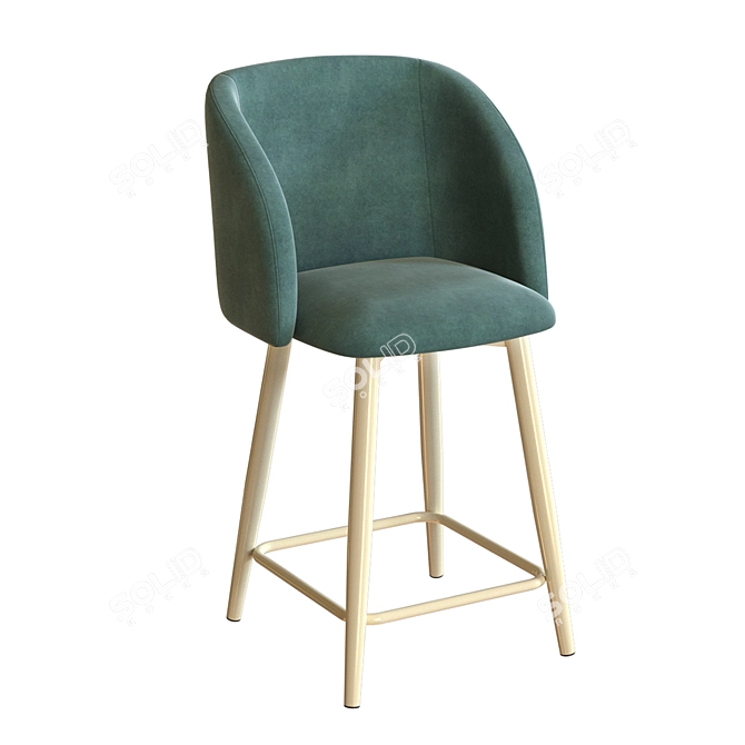 Millie Metal Leg Chair 3D model image 2