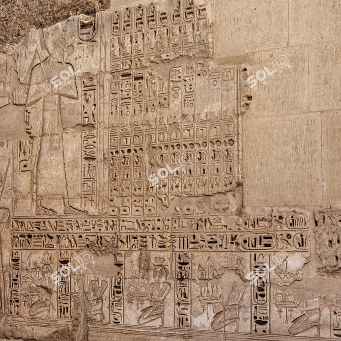 Ancient Egyptian Wall Decor 3D 3D model image 4