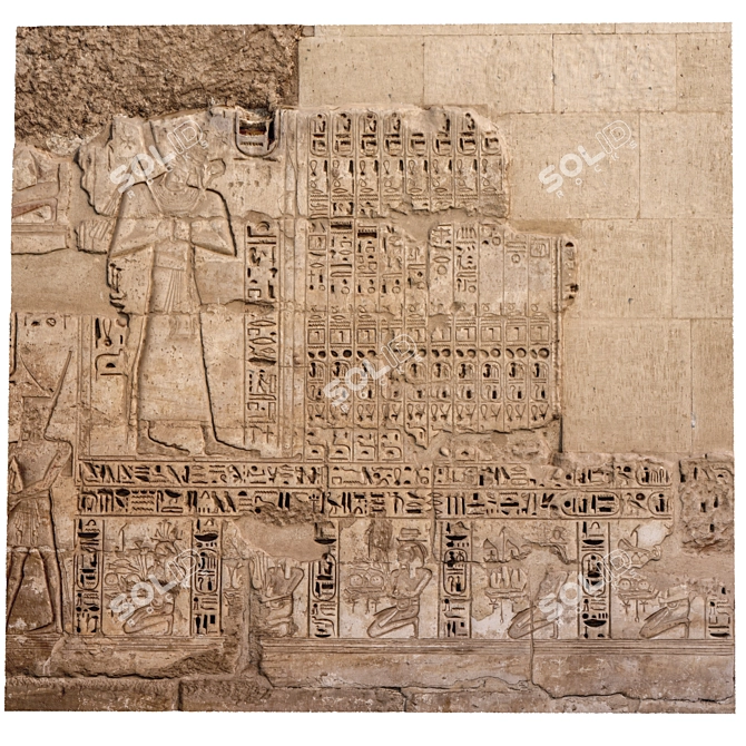 Ancient Egyptian Wall Decor 3D 3D model image 5