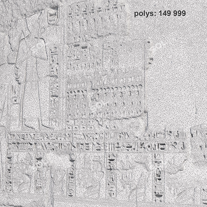 Ancient Egyptian Wall Decor 3D 3D model image 6