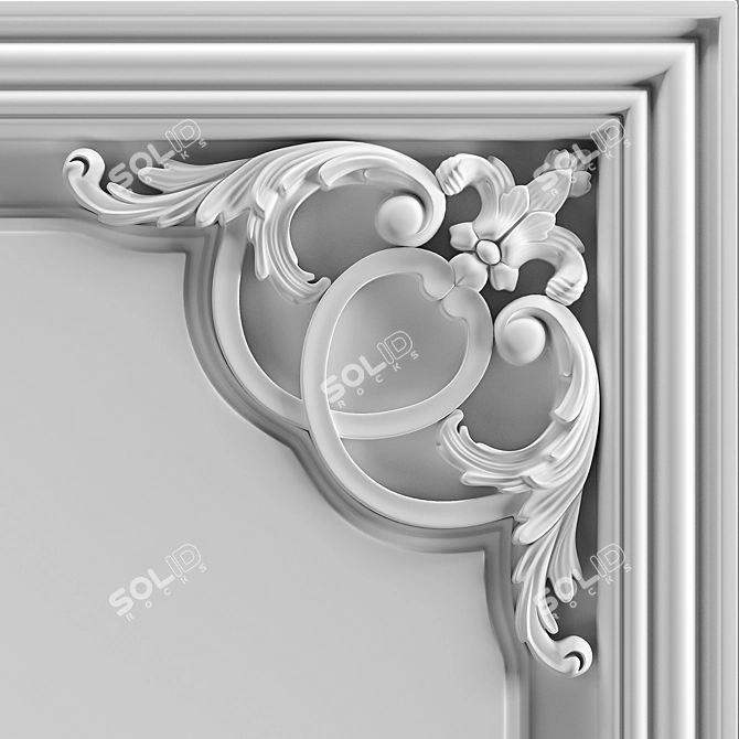 Corner Wall Piece 3D model image 4