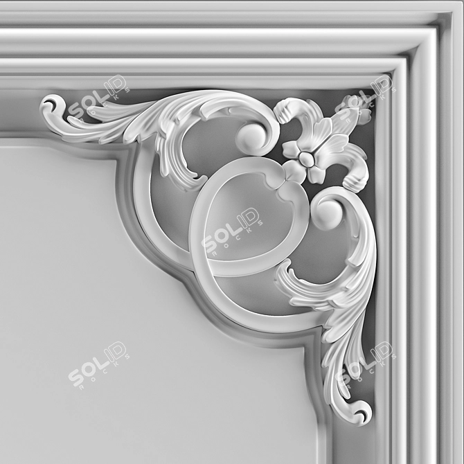 Corner Wall Piece 3D model image 5