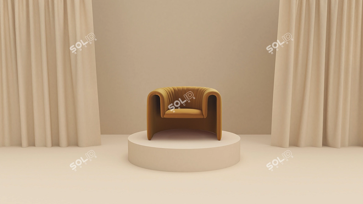 Remnant: Industrial Elegance Armchair 3D model image 5