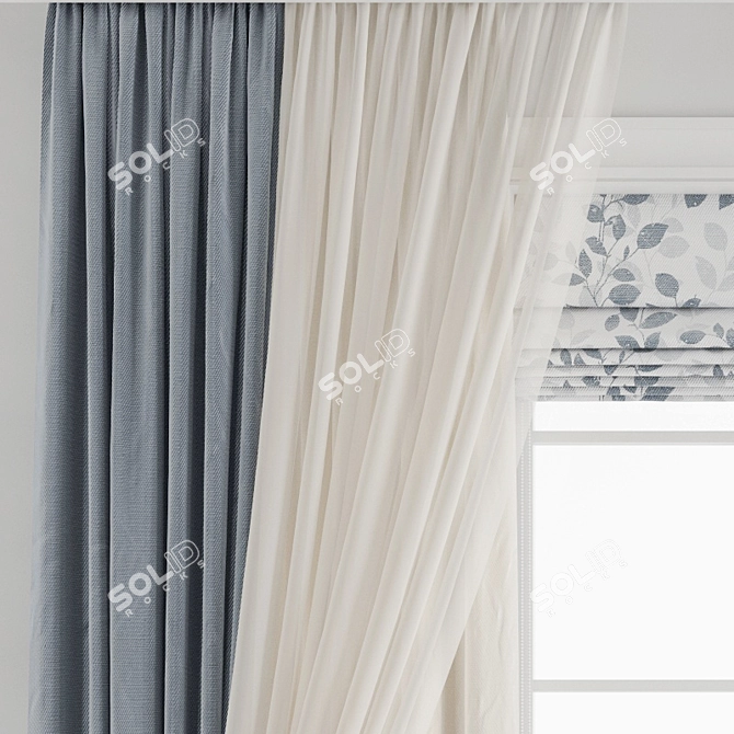 Polygonal Model Curtain: High Quality 3D Archive 3D model image 2