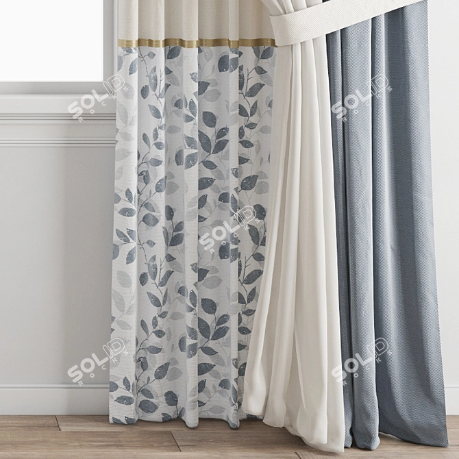 Polygonal Model Curtain: High Quality 3D Archive 3D model image 4