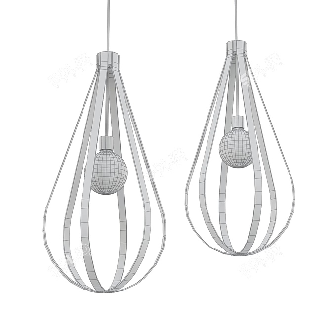 Elegant Chandelier Swing 3D model image 2