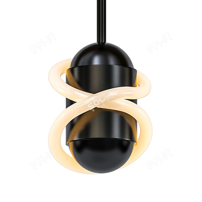 Sleek Curli Pendant Light 3D model image 1