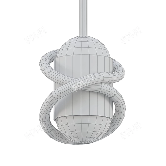 Sleek Curli Pendant Light 3D model image 2