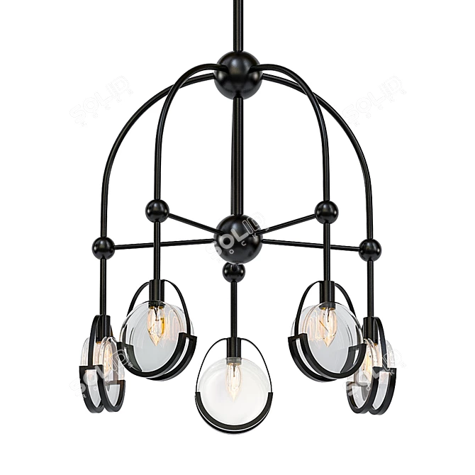 Elk Home Focal Point Chandelier 3D model image 1