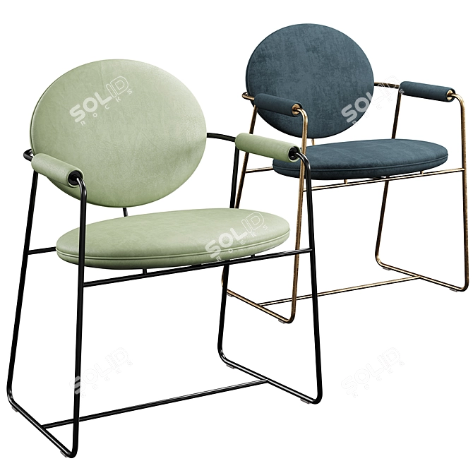 Rock Table Chair - Stylish and Versatile 3D model image 2