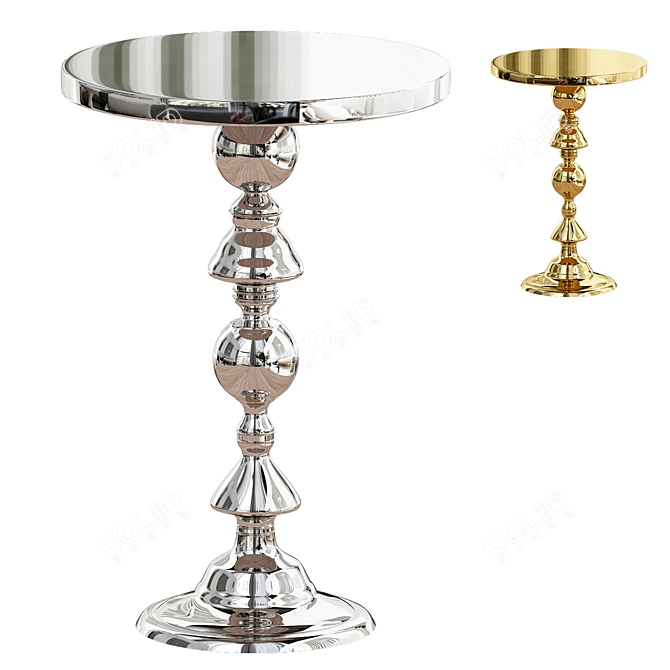 Sleek Aluminum Inart Table 3D model image 1