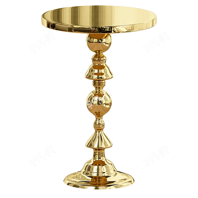 Sleek Aluminum Inart Table 3D model image 2