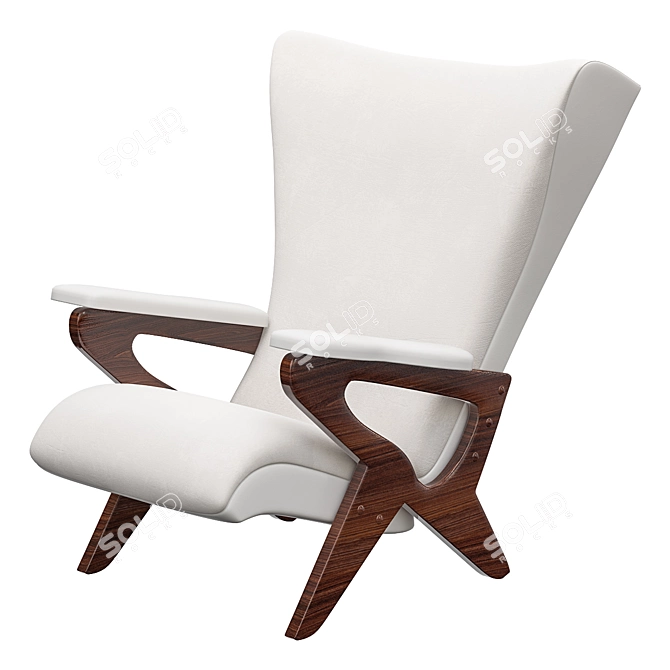 ETEL R: Stylish & Comfortable Armchair 3D model image 1