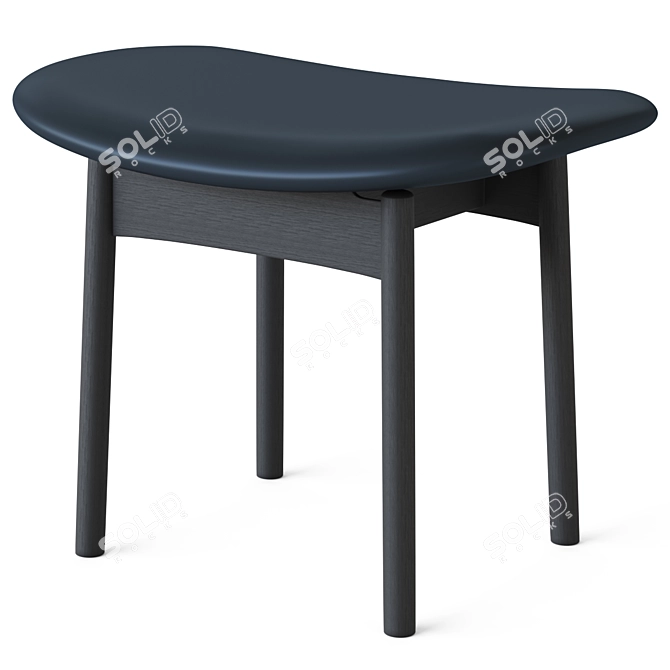 Title: Saga Lounge Stool: Modern Elegance for Your Space 3D model image 1