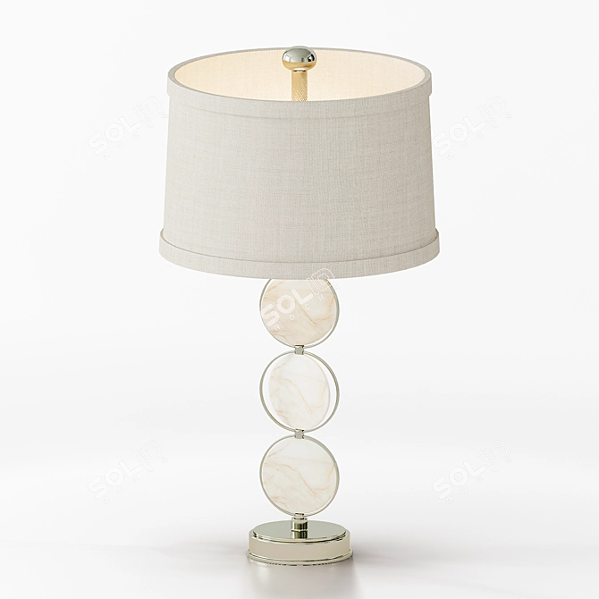Elegant Alabaster Table Lamp 3D model image 1