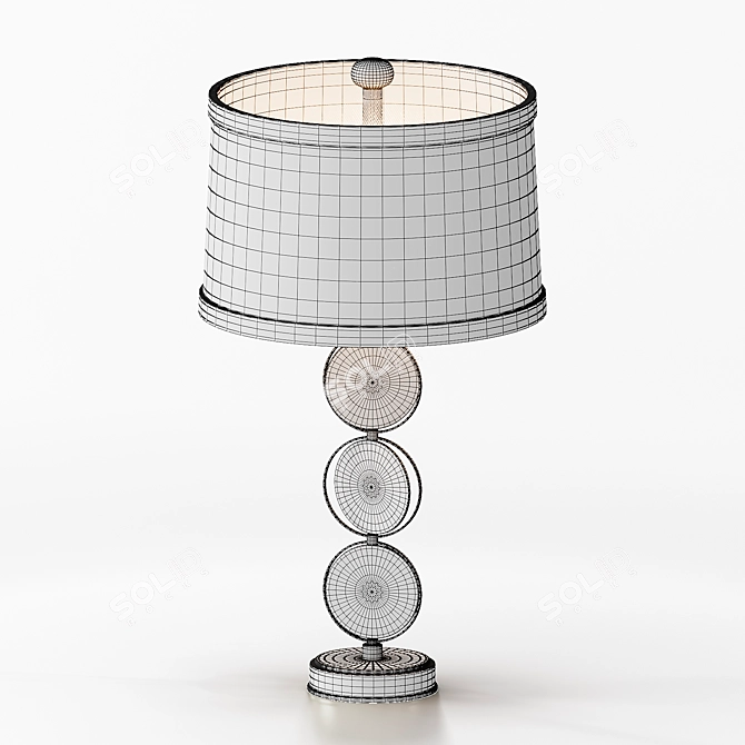Elegant Alabaster Table Lamp 3D model image 2