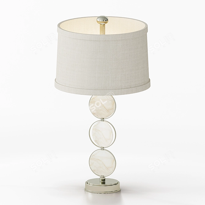 Elegant Alabaster Table Lamp 3D model image 3