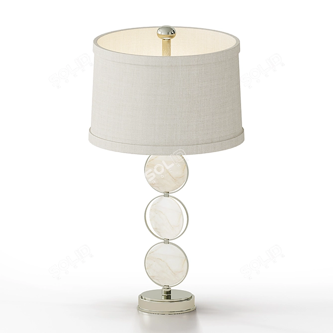 Elegant Alabaster Table Lamp 3D model image 4