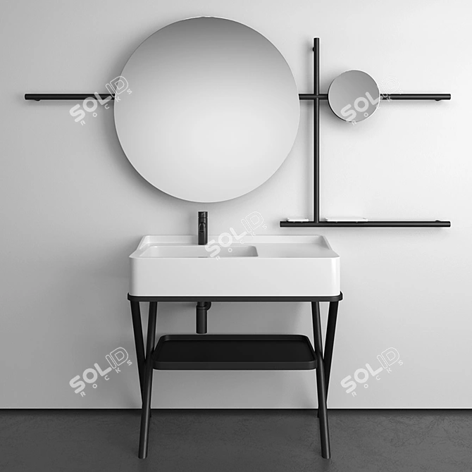 Cielo Siwa Bathroom Set: Stylish and Spacious 3D model image 4