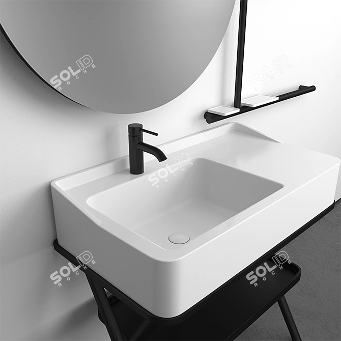 Cielo Siwa Bathroom Set: Stylish and Spacious 3D model image 1