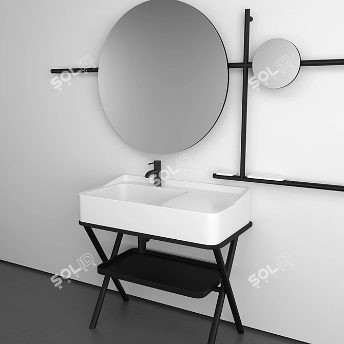 Cielo Siwa Bathroom Set: Stylish and Spacious 3D model image 2