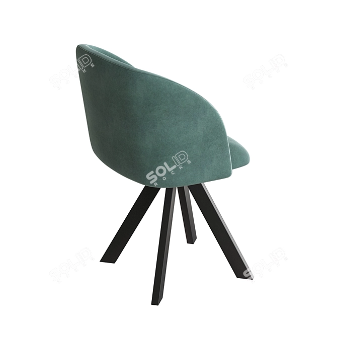 Millie Swivel Rodeo OM: Sleek and Comfortable Chair with Metal Legs 3D model image 4