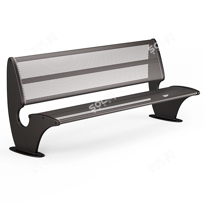 Title: Sleek Bench - Perfect for Modern Spaces 3D model image 1