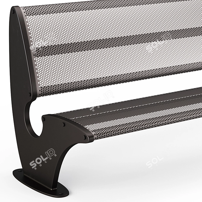 Title: Sleek Bench - Perfect for Modern Spaces 3D model image 3